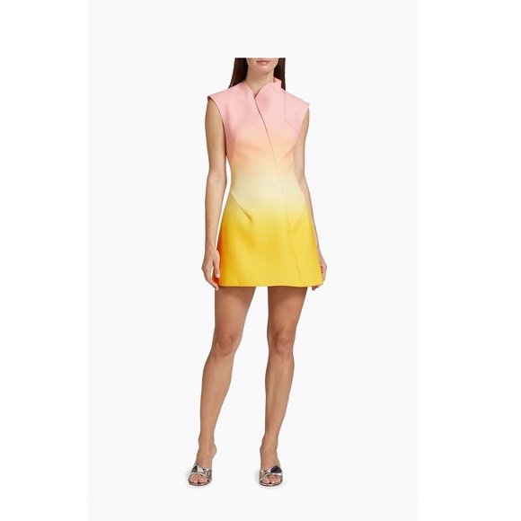 Acler warfield mini dress in rising sun ombre AU6 US2